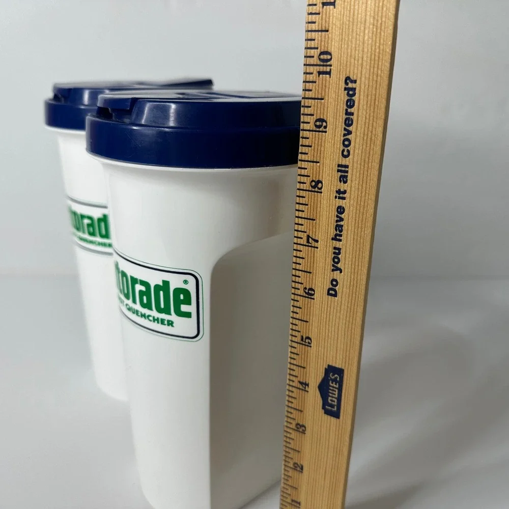 2 Vtg Atlanta Braves Gatorade Insulated Tumblers 48oz Stadium Giveaway 90s MLB